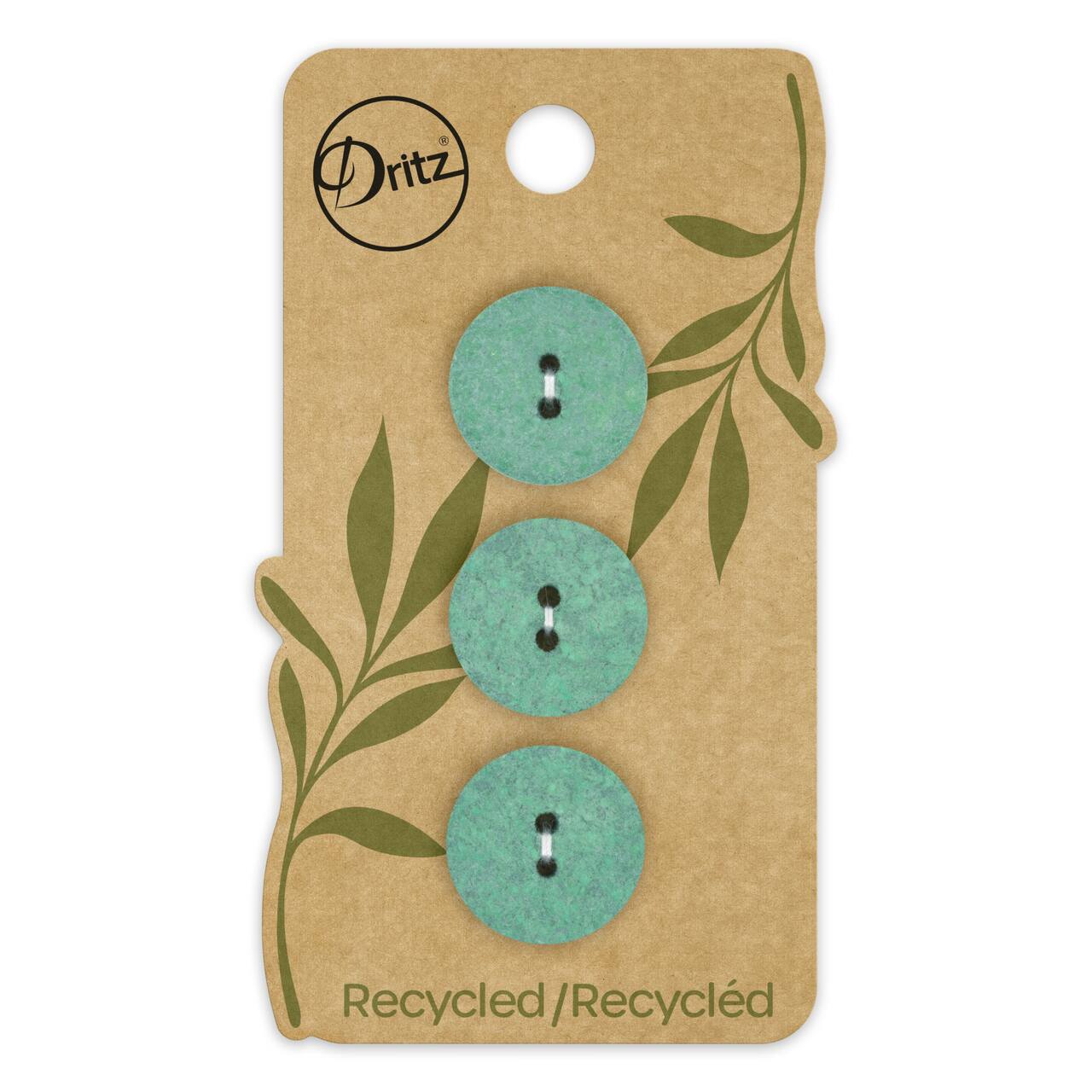 Dritz® 18mm Recycled Cotton Round Buttons, 9ct.